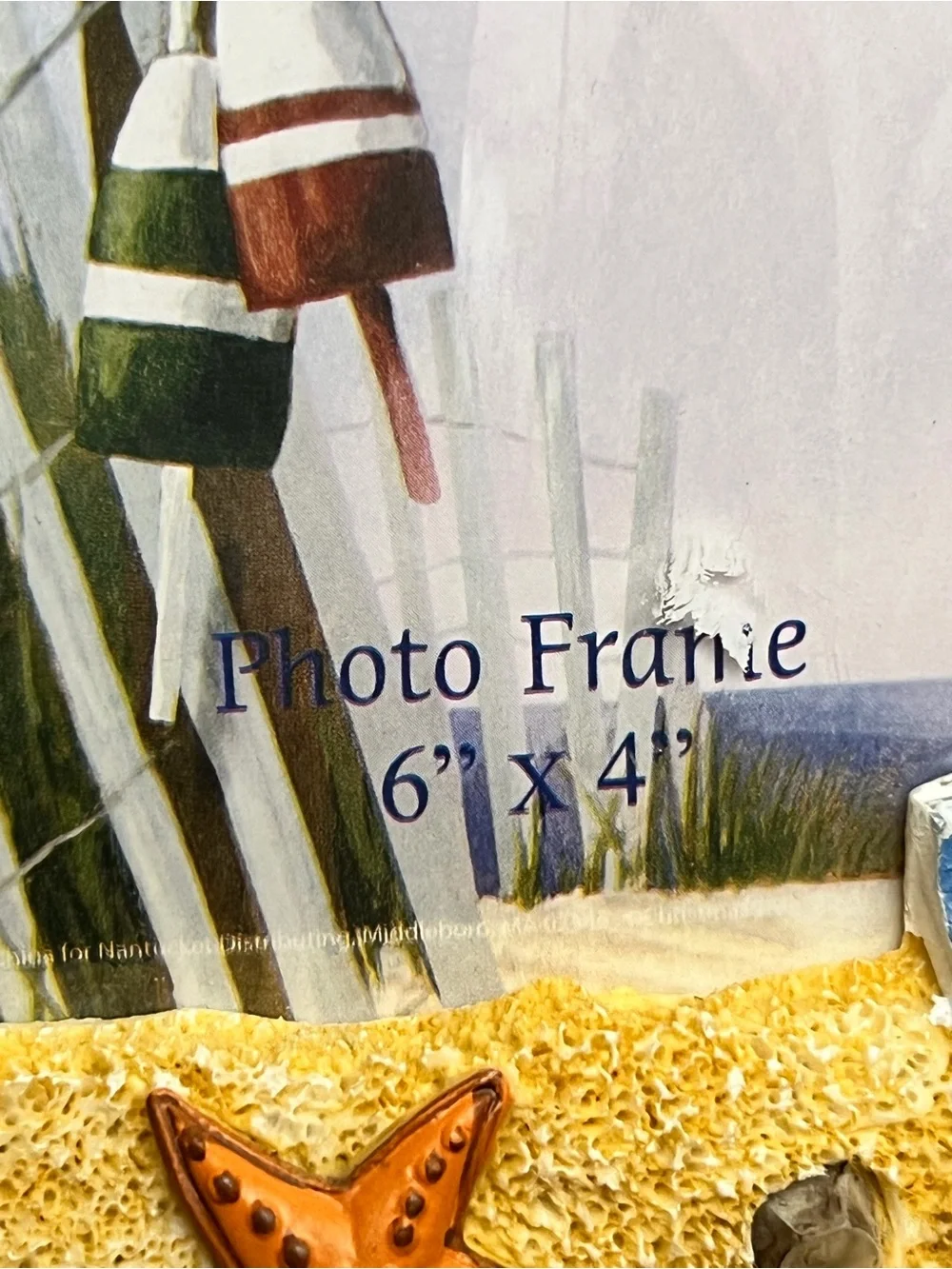 Nantucket Home Beach Picture Frame 6x4 Palm Tree Umbrella Coastal Nautical